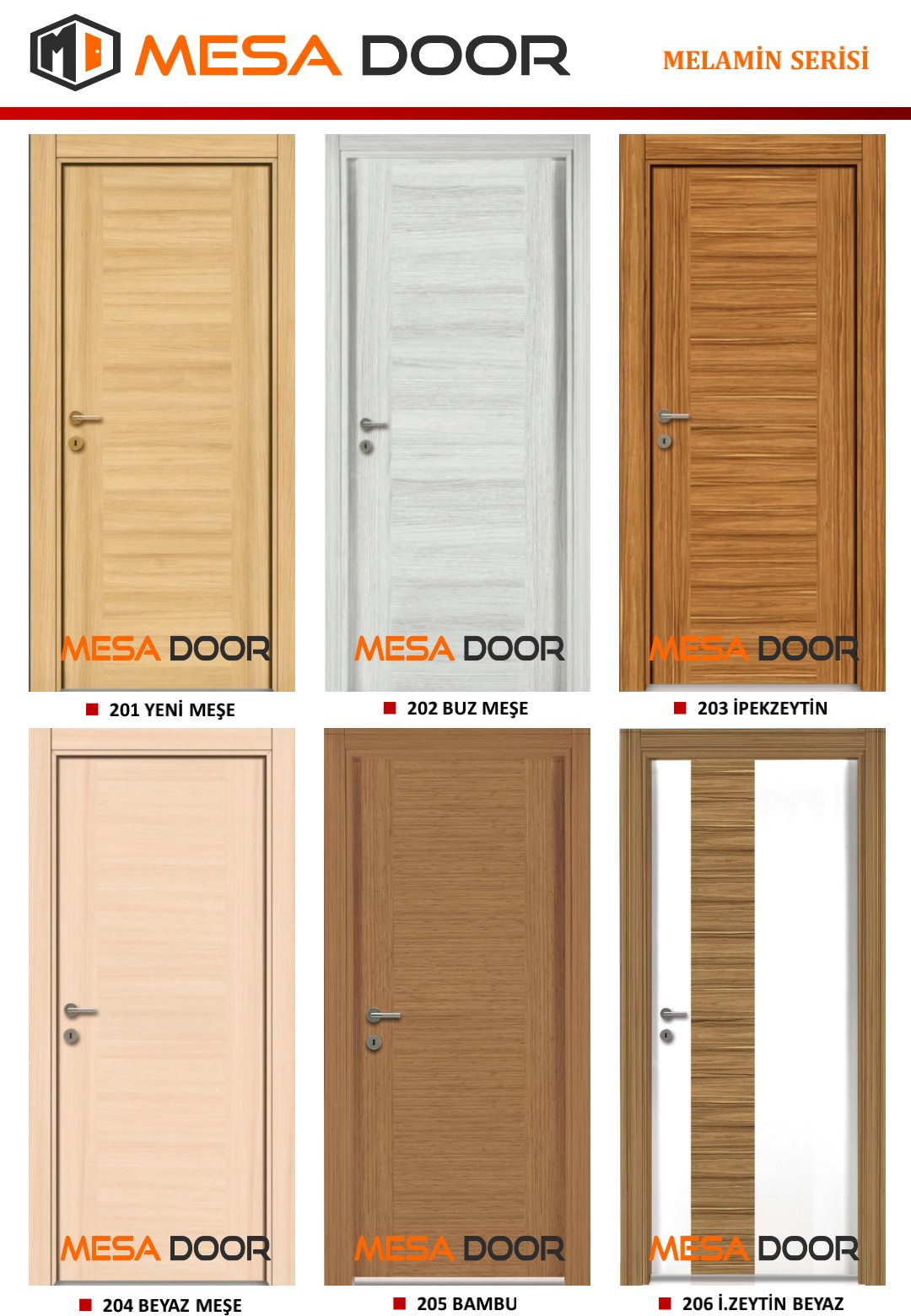 Mesa door Melamin Kapı Modelleri